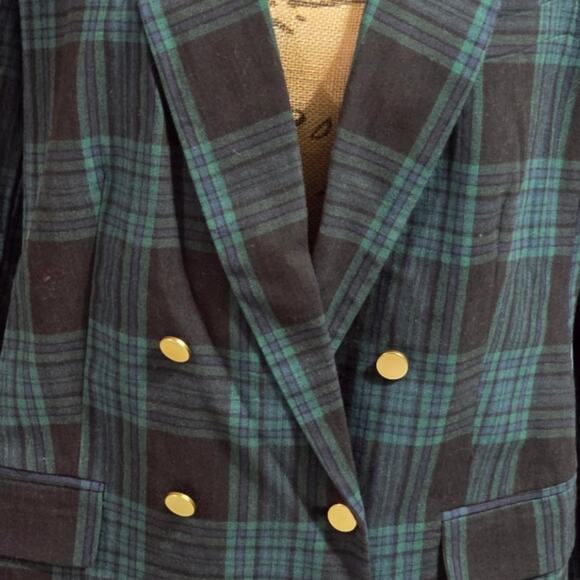 Free Assembly Women's Slim Double Breasted Plaid Blazer Jacket Plus‎ Size XXL - Picture 9 of 12